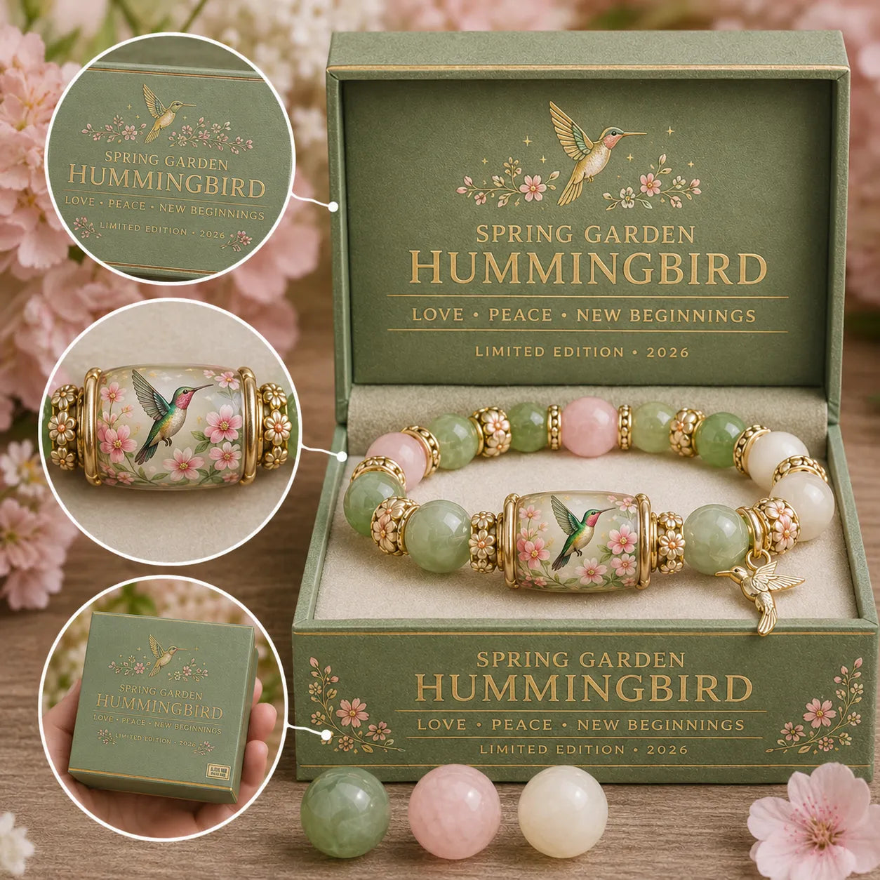 💗Love, Peace & Spring Blessings 🌿 | 2026 Limited Edition Handmade Bracelet