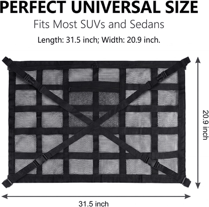 🚙 FlyDome™ Car Ceiling Cargo Net – Overhead Storage Organizer for SUVs & Sedans