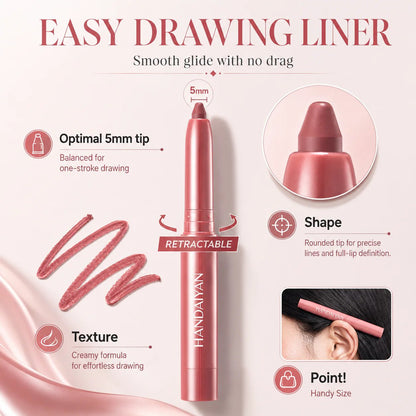 Last Day Buy 1 Get 1 Free Easy Glide Lip Liner -Creamy, Blendable Color with Smooth Application, Summervibes