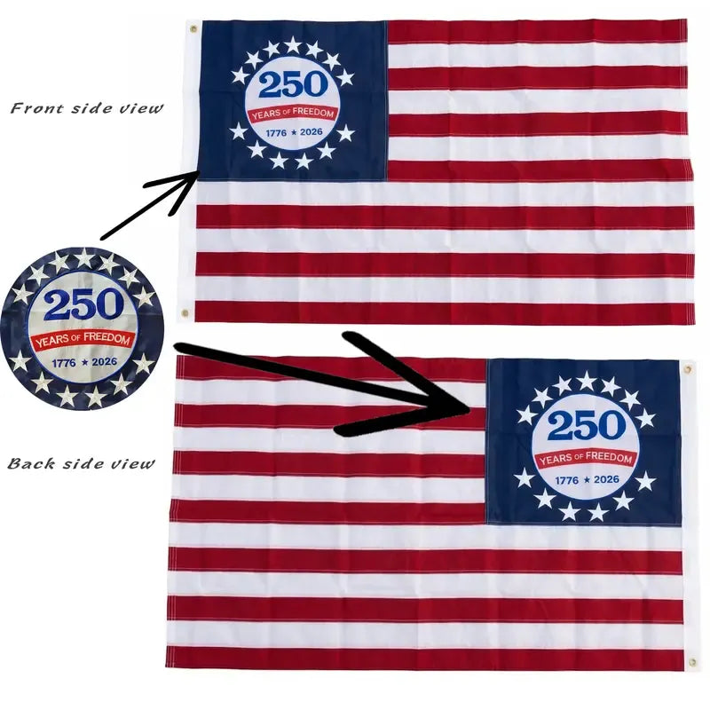 Last Day 49% OFF🔥250th Anniversary USA Commemorative Flag (3x5 Ft),Double-sided mirror embroidery