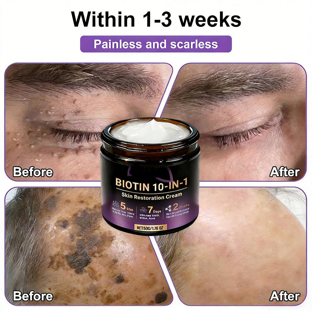 👨‍⚕️✨Made and Shipped from USA ✨Biotin 10-in-1 Skin Restoration Cream