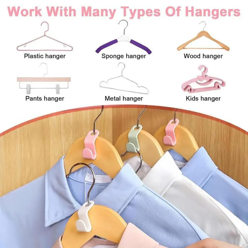 ✨Day Sale 50% OFF✨Space Saving Hangers Connector Hooks 20 Counts(Triple Your Closet Space)
