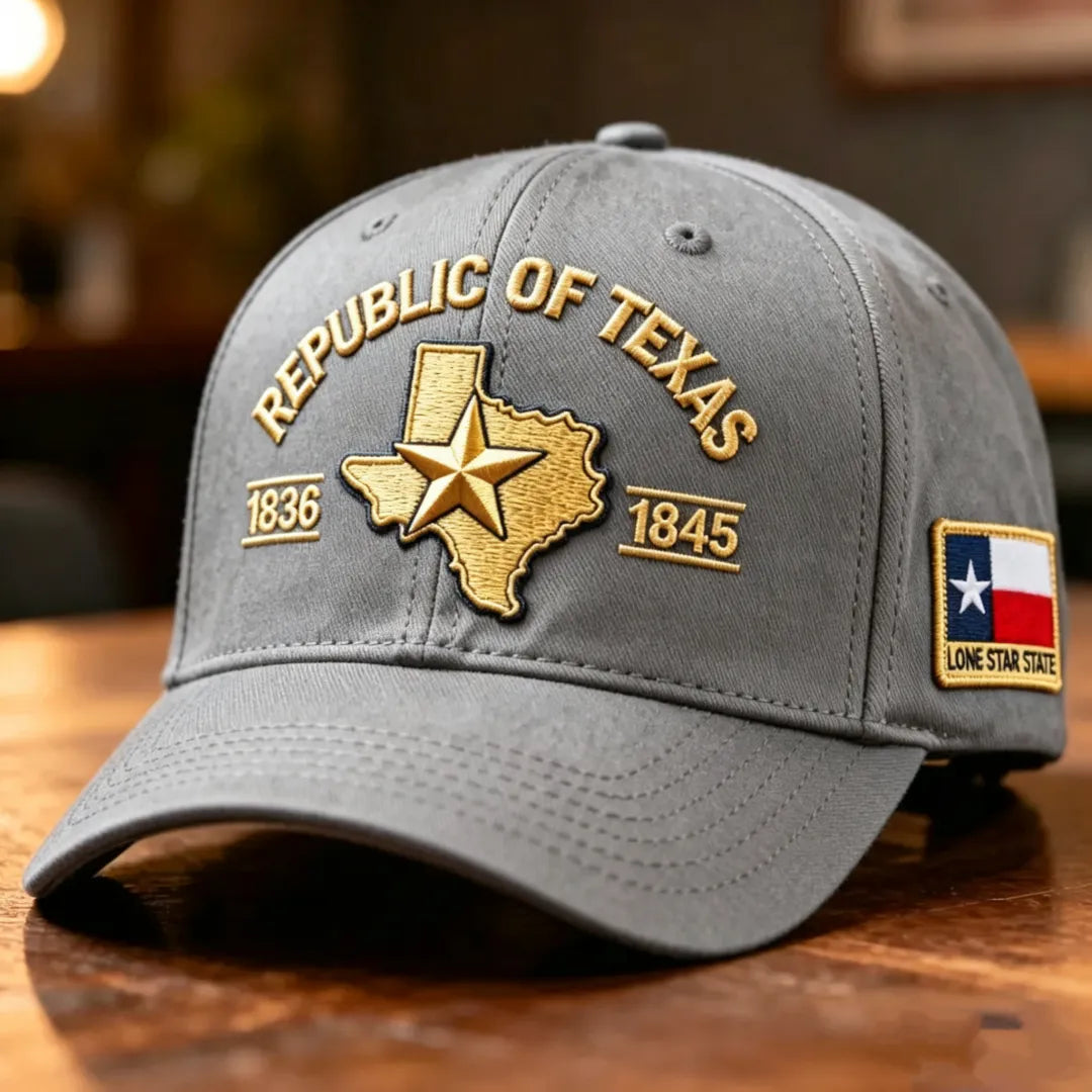 Republic of Texas Embroidered Hat, 🔥Buy 2 FREE SHIPPING
