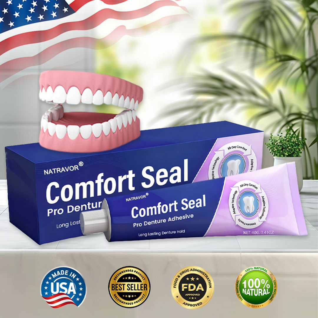 🔥 LIMITED SPECIAL OFFER 🔥NATRAVOR® Comfort Seal Pro Denture Adhesive🦷💜FDA Certified (Clinically Proven 96-   Hour Lock Hold for   Secure, Comfortable &   Zinc-Free Denture Fit)