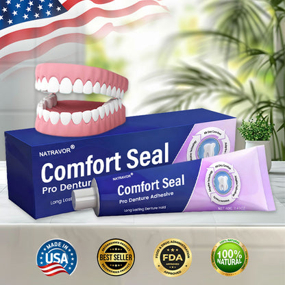 🔥 LIMITED SPECIAL OFFER 🔥NATRAVOR® Comfort Seal Pro Denture Adhesive🦷💜FDA Certified (Clinically Proven 96-   Hour Lock Hold for   Secure, Comfortable &   Zinc-Free Denture Fit)