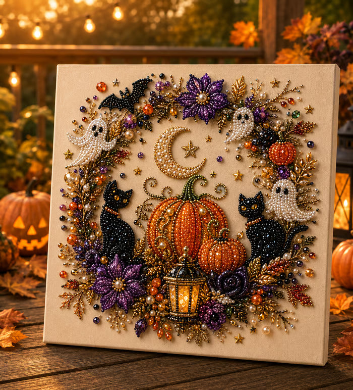 🔥 Last Day 49% OFF – 👻✨ Halloween Pearl Art DIY Kit – Turn Tiny Pearls into Spooky-Cute Magic (📦Buy 2 Free Shipping)