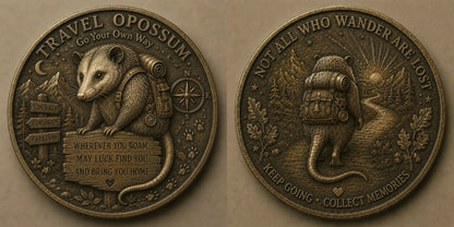 🧭 Travel Opossum Lucky Coin