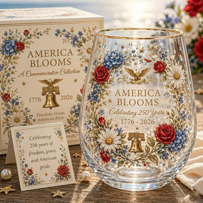 🇺🇸 250th Anniversary Commemorative Glass – A Toast to 250 Years of Freedom