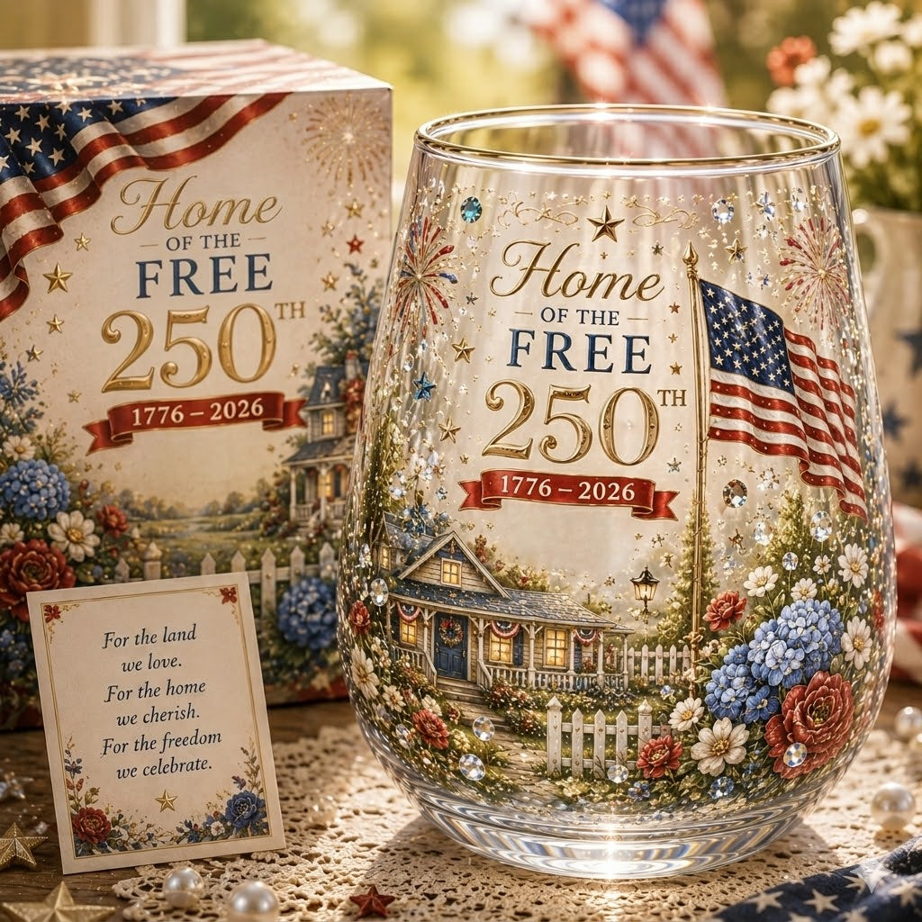 🇺🇸 250th Anniversary Commemorative Glass – A Toast to 250 Years of Freedom