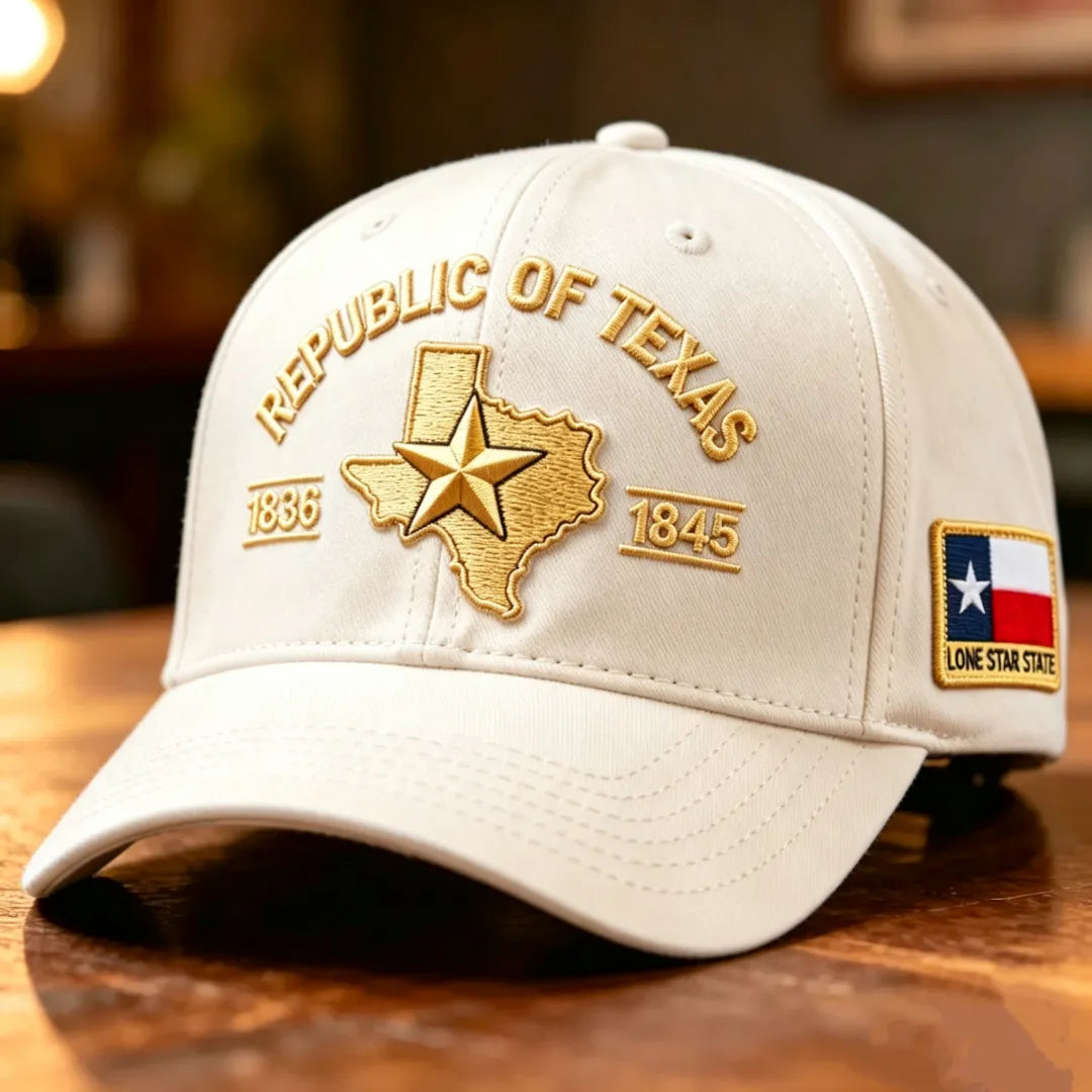 Republic of Texas Embroidered Hat, 🔥Buy 2 FREE SHIPPING