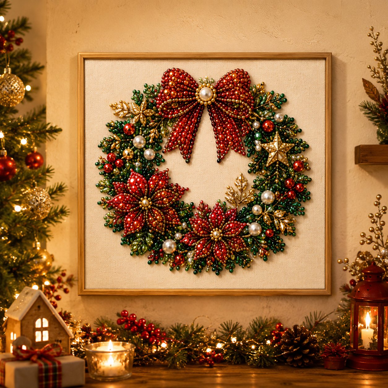 🧘Relaxing & Beginner-Friendly - 🎨💎DIY Christmas Pearl Diamond Painting Art Kit🔥Buy 2 Free Shipping