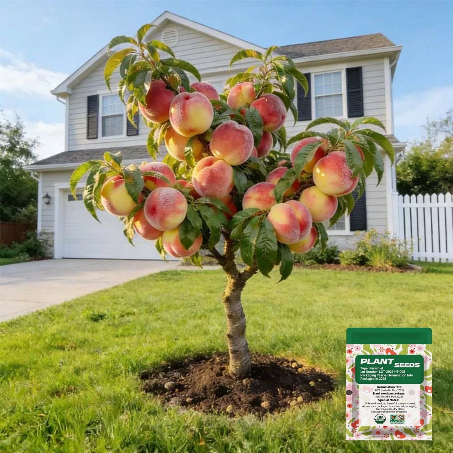 🔥🍑 Rare Honey Red Dwarf Peach Seeds – Sweet Fruit, Small Space Friendly