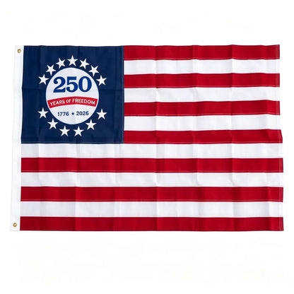 Last Day 49% OFF🔥250th Anniversary USA Commemorative Flag (3x5 Ft),Double-sided mirror embroidery