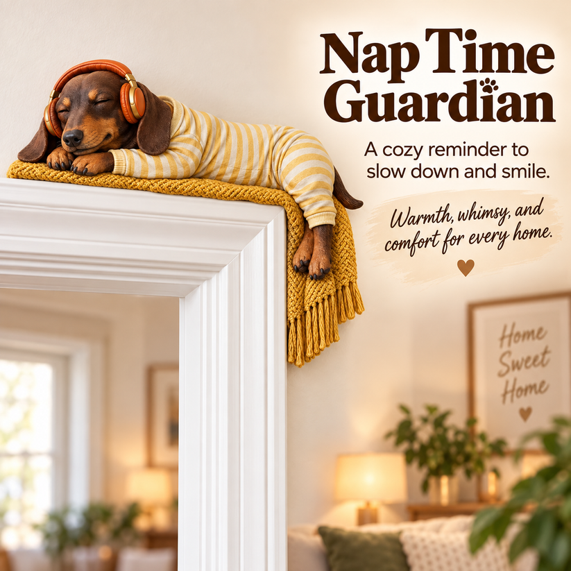 Sleeping Dachshund Door Topper