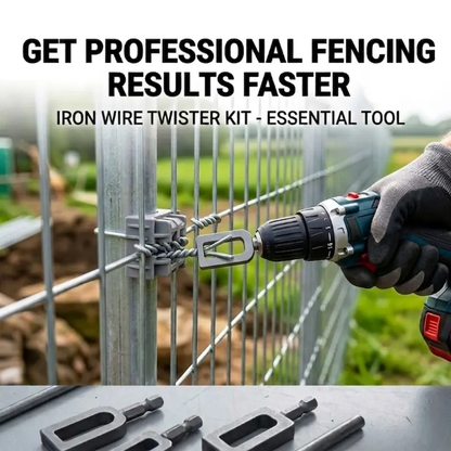🔩 Heavy-Duty Wire Twister Tool for Drill ⚙️, High-Carbon Steel Rebar Tie Wire Twisting Bit, Fast Wire Tying Attachment for Construction 🏗️, Fencing 🚧, and Gardening 🌱-XLB