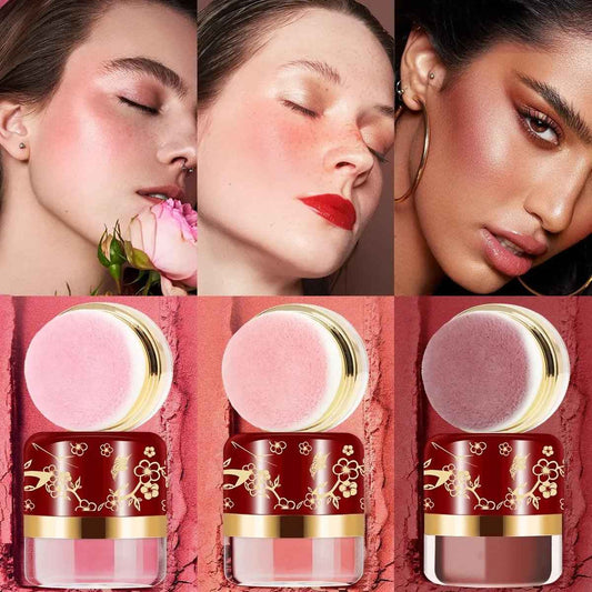 3-Piece Lazy Blush Set – Effortless Radiance in Seconds Quick, Natural-Looking Blush  Built-in Mirror 🪞