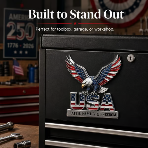 🇺🇸250th Anniversary 50% OFF - ★USA Faith, Family & Freedom★ Metal Emblem