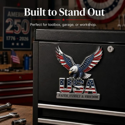 🇺🇸250th Anniversary 50% OFF - ★USA Faith, Family & Freedom★ Metal Emblem