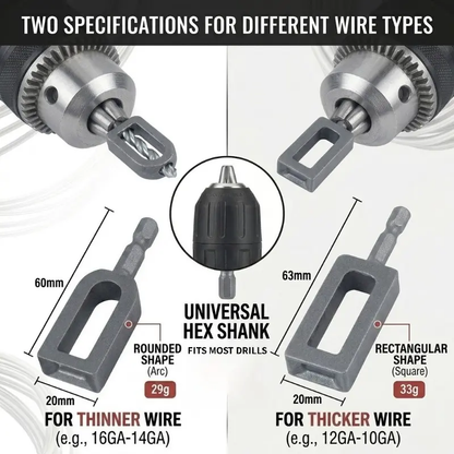 🔩 Heavy-Duty Wire Twister Tool for Drill ⚙️, High-Carbon Steel Rebar Tie Wire Twisting Bit, Fast Wire Tying Attachment for Construction 🏗️, Fencing 🚧, and Gardening 🌱-XLB