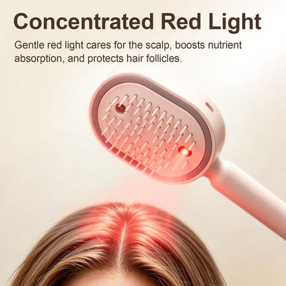 ✨ Electric Spray Air Cushion Massage Comb 🧹 Self-cleaning & Anti-tangle | 💧 Essential Oil Mist Hair Care ⚡ Anti-static Volumizing Aromatherapy Comb.