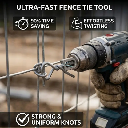 🔩 Heavy-Duty Wire Twister Tool for Drill ⚙️, High-Carbon Steel Rebar Tie Wire Twisting Bit, Fast Wire Tying Attachment for Construction 🏗️, Fencing 🚧, and Gardening 🌱-XLB