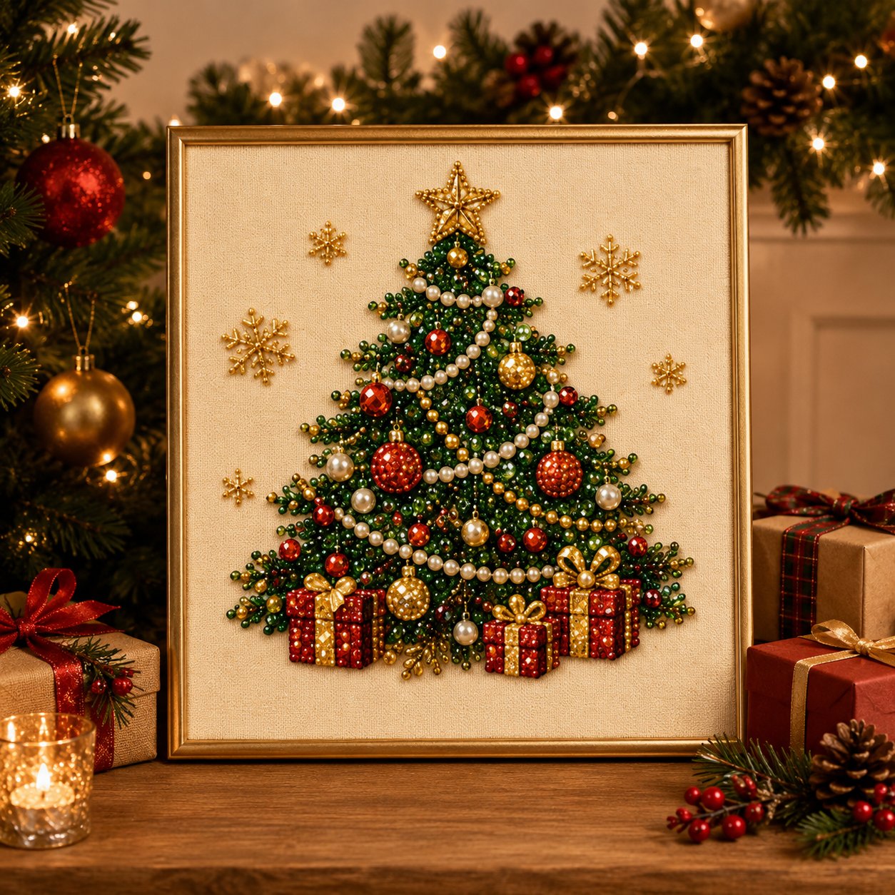 🧘Relaxing & Beginner-Friendly - 🎨💎DIY Christmas Pearl Diamond Painting Art Kit🔥Buy 2 Free Shipping