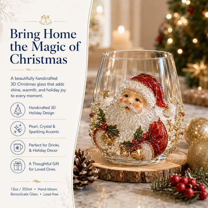 🎄LAST DAY 50% OFF✨ 3D Christmas Glass Art Cup