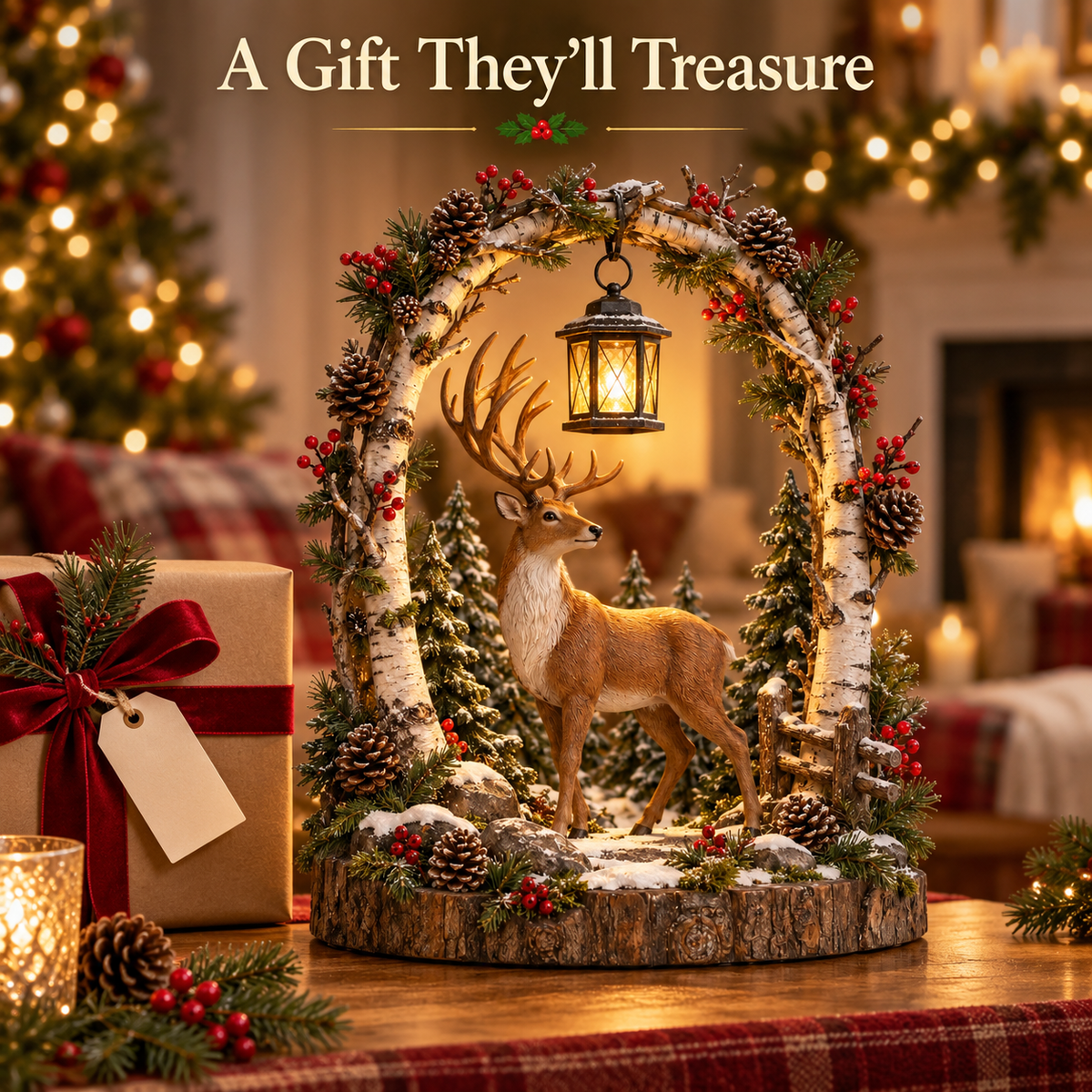 🔥Hot Sale 50% OFF !!  - 🎁Woodland Reindeer Lantern