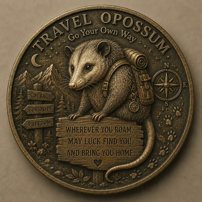 🧭 Travel Opossum Lucky Coin