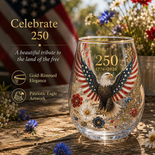 🦅us 250 Eagle Glass Tumbler