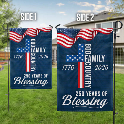 250 Years of Blessing God 1776 2026 Patriotic Flag 3-Day Shipping