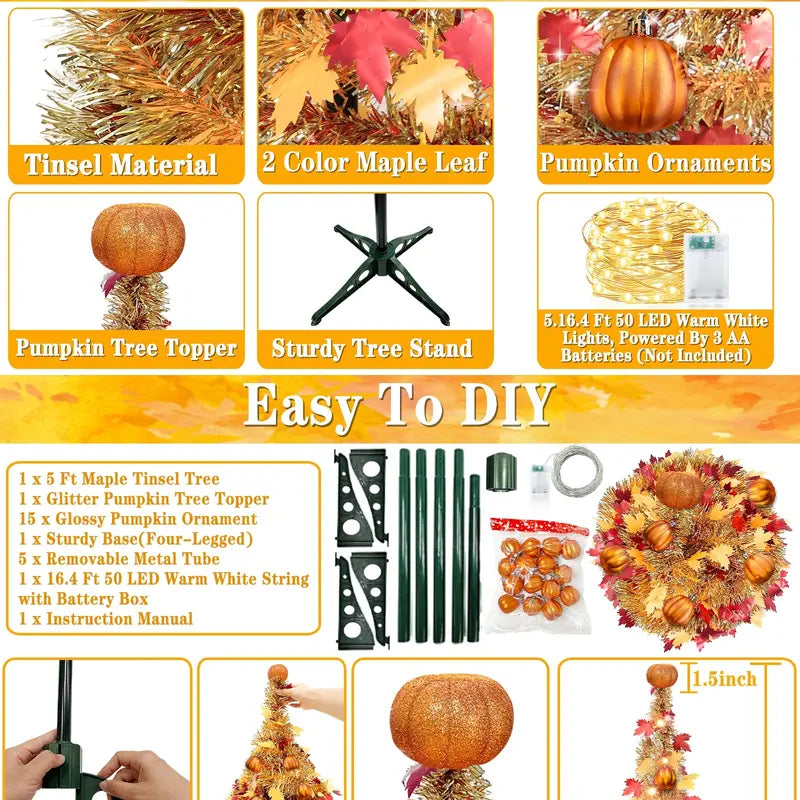 🔥HOT SALE 49% OFF🔥 - 🎃 Pumpkin Glow Maple Tree