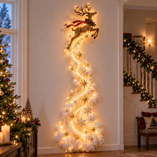 ✨ Christmas Magic Trail Wall Light – Glowing Holiday Wall Display