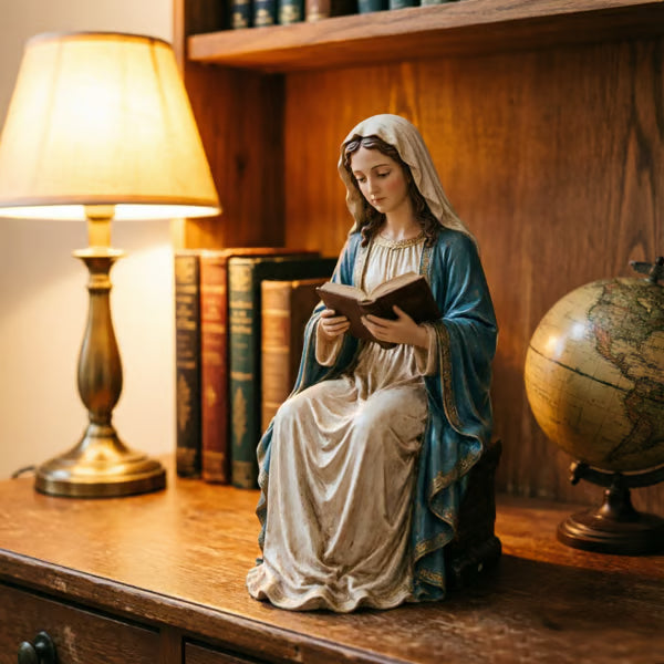 🎁Last Day 49% OFF-📚🕊️ Bring Divine Peace to Your Library. Virgin Mary Reading Figure