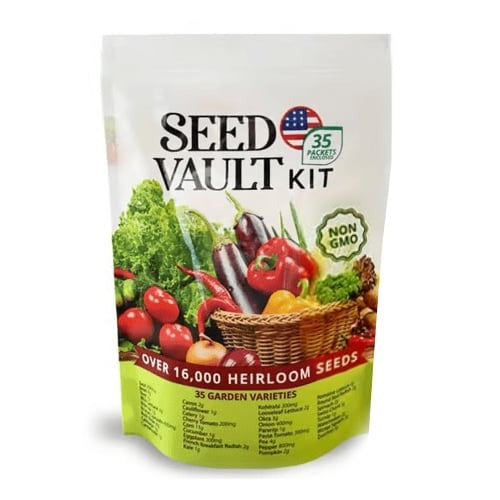 🥦Ultimate Survival Seed Vault (16,000+ Seeds) | 35 Variety Pack🌿|50-Year Shelf Life-edition