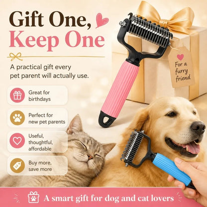 🔥Last Day Flash Sale 60% OFF❤️Stainless Steel Pet Dematting & Deshedding Comb