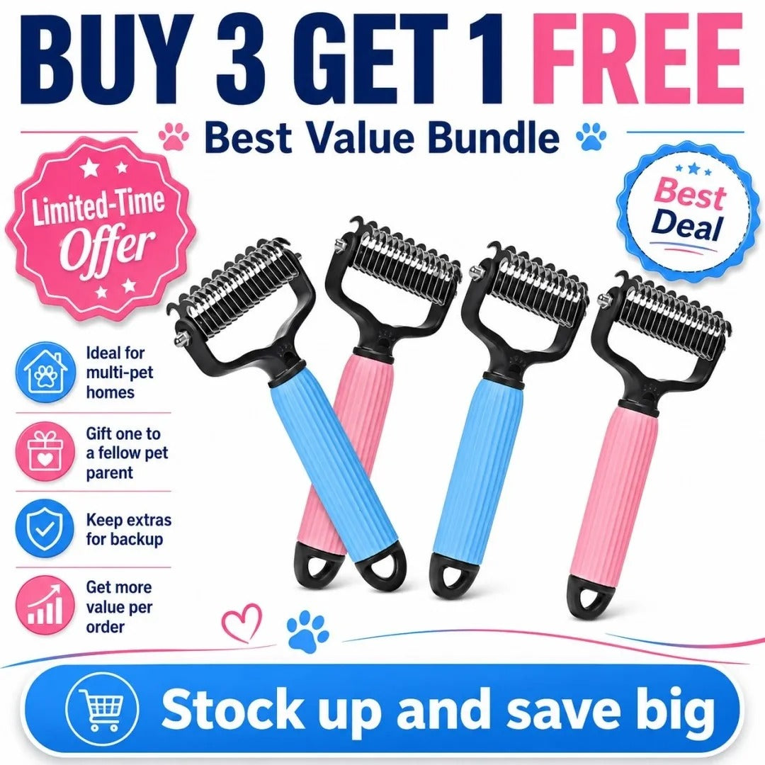 🔥Last Day Flash Sale 60% OFF❤️Stainless Steel Pet Dematting & Deshedding Comb