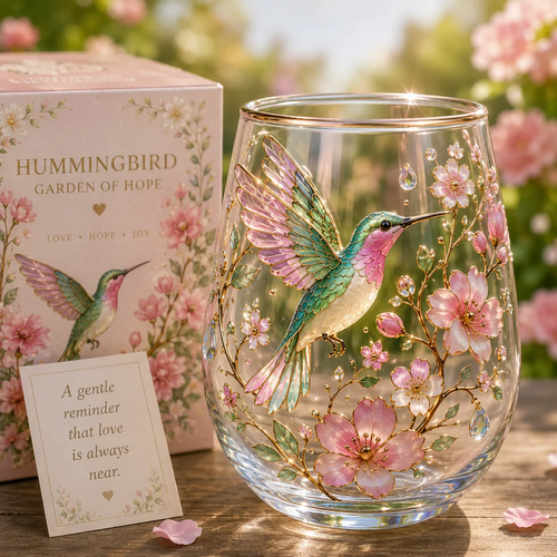 🌸Limited Edition 2026 Hummingbird Morning Bliss Glass Tea Cup☕